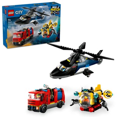 LEGO City Helikopteri, paloauto ja sukellusvene yhdessä 60462