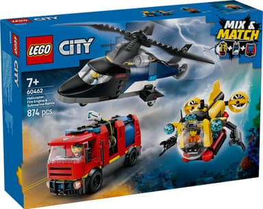 LEGO City Helikopteri, paloauto ja sukellusvene yhdessä 60462