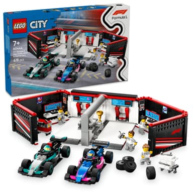LEGO City F1-talli ja Mercedes-AMG‑ ja Alpine-autot 60444