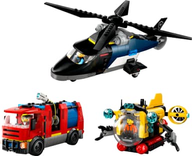 LEGO City Helikopteri, paloauto ja sukellusvene yhdessä 60462