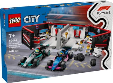 LEGO City F1-talli ja Mercedes-AMG‑ ja Alpine-autot 60444