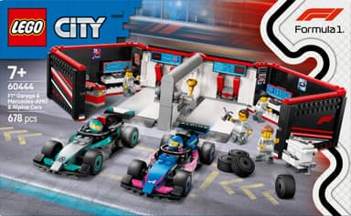 LEGO City F1-talli ja Mercedes-AMG‑ ja Alpine-autot 60444