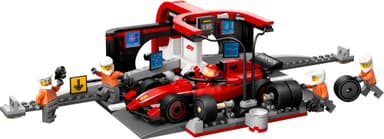 LEGO City F1-varikkopysähdys ja varikkomiehistö sekä Ferrari-auto 60443