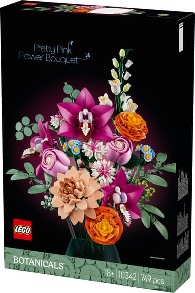 LEGO Botanicals Kaunis vaaleanpunainen kukkakimppu 10342
