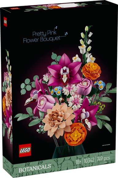 LEGO Botanicals Kaunis vaaleanpunainen kukkakimppu 10342