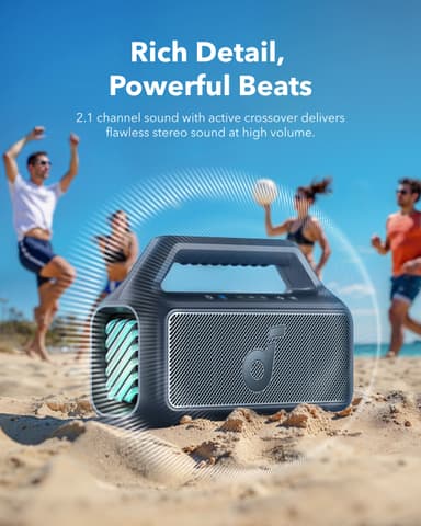 Soundcore Boom 2 kannettava langaton kaiutin (sininen)