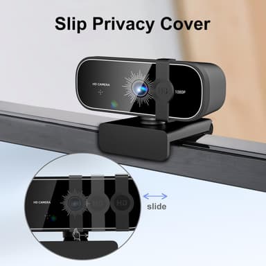 NÖRDIC USB-verkkokamera 1080P Full HD 30 fps mikrofonilla, jota voi kääntää 360 astetta 2MP automaattitarkennus