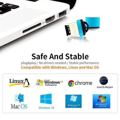 NÖRDIC USB-A-kortinlukija MicroSD UHS-I