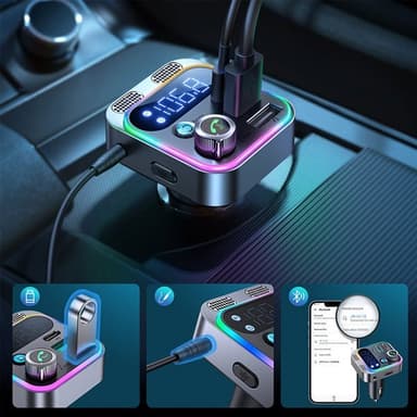 Joyroom FM-lähetin + USB-latausportti, 48W PD QC3.0