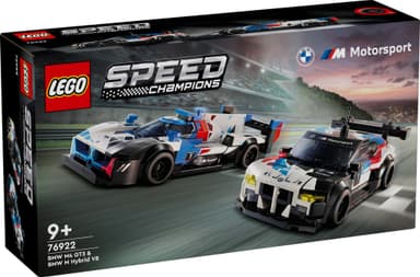 LEGO Speed Champions BMW M4 GT3‑ ja BMW M Hybrid V8 ‑kilpa-autot 76922