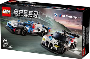 LEGO Speed Champions BMW M4 GT3‑ ja BMW M Hybrid V8 ‑kilpa-autot 76922