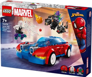 LEGO Super Heroes Spider-Manin kilpa-auto ja Venomin Vihreä Menninkäinen 76279