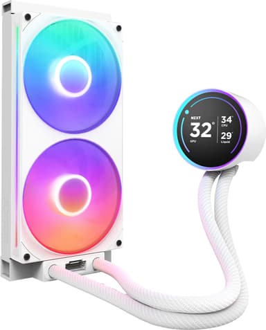 NZXT Kraken 280 Elite V2 RGB nestejäähdytin (valkoinen)