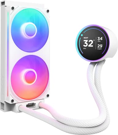 NZXT Kraken 240 Elite V2 RGB nestejäähdytin (valkoinen)