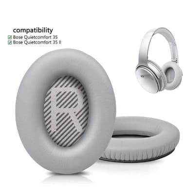 Bose QC 35 -tyynyt headphoneparts.se-sivustolta - musta