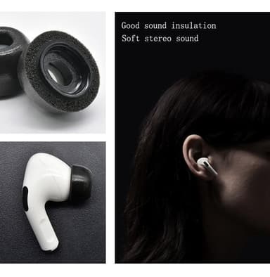 Muistivaahtomuovikorvatyynyt AirPods Prolle (3 eri kokoa)