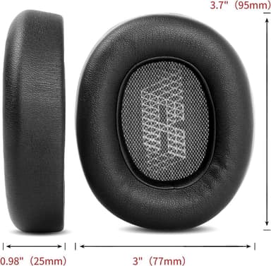 JBL LIVE 650, 660NC, E65 Duettotyynyt merkiltä headphoneparts.se - musta