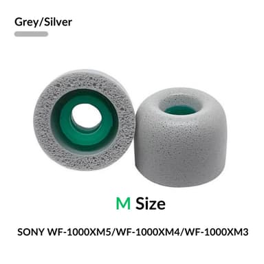 Sony WF-1000XM4 korvatyynyjen muistivaahto kuulokeosista - Keskikokoinen - hopea