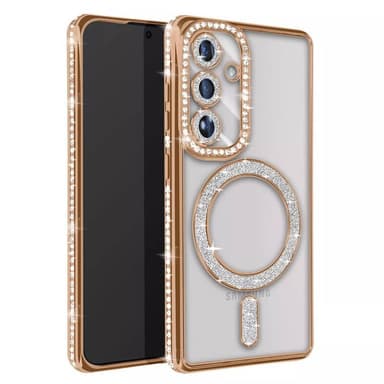 Diamond bling MagSafe kuori Samsung Galaxy S25 - Gold