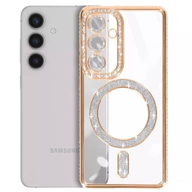 Diamond bling MagSafe kuori Samsung Galaxy S25 - Gold