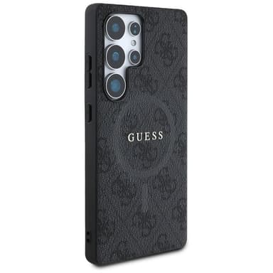 Guess Leather 4G MagSafe kuori Samsung Galaxy S25 Ultra - Musta