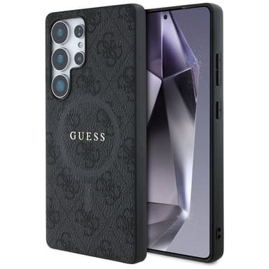 Guess Leather 4G MagSafe kuori Samsung Galaxy S25 Ultra - Musta