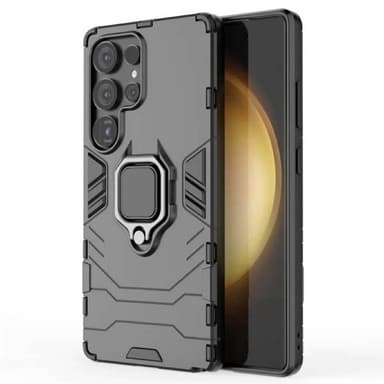 Hybrid Ring Case Samsung Galaxy S25 Ultra - Musta