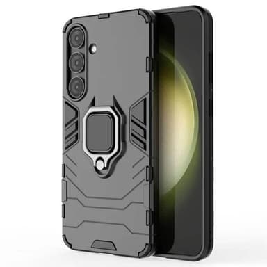 Hybrid Ring Case Samsung Galaxy S25 - Musta