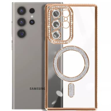 Diamond bling MagSafe kuori Samsung Galaxy S25 Ultra - Gold