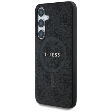 Guess Leather 4G MagSafe kuori Samsung Galaxy S25 - Musta