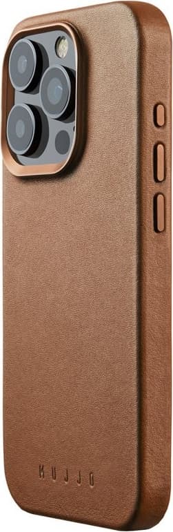 Mujjo iPhone 15 Pro suojakuori (ruskea)