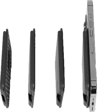 Mujjo MagSafe iPhone korttikotelo (musta)