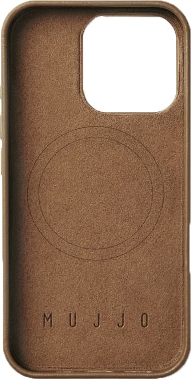 Mujjo iPhone 16 Pro suojakuori (vaaleanruskea)