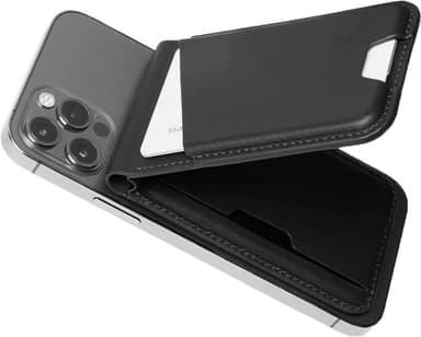 Mujjo MagSafe iPhone korttikotelo (musta)