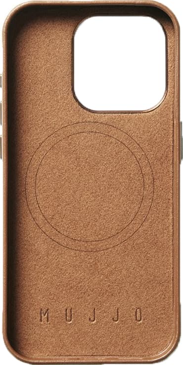 Mujjo iPhone 15 Pro suojakuori (ruskea)