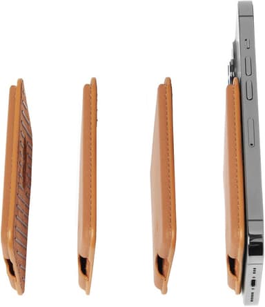 Mujjo MagSafe iPhone korttikotelo (vaaleanruskea)