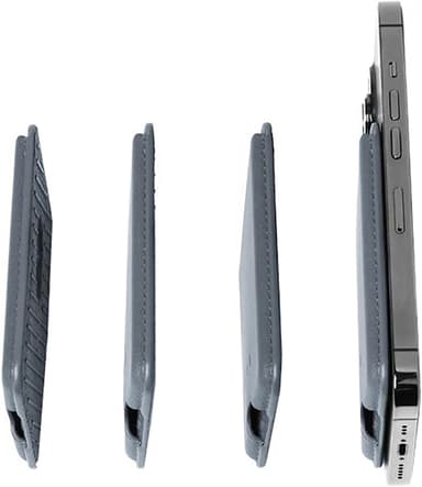 Mujjo MagSafe iPhone korttikotelo (teräksensininen)