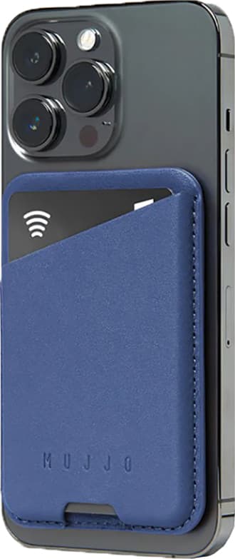 Mujjo MagSafe iPhone korttikotelo (sininen)