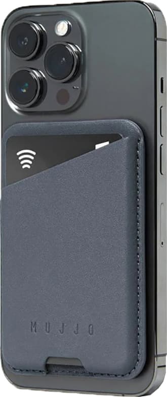 Mujjo MagSafe iPhone korttikotelo (teräksensininen)