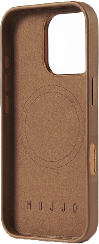 Mujjo iPhone 16 Pro suojakuori (vaaleanruskea)