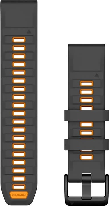 Garmin 22 mm QuickFit Silicone kelloranneke (grafiitti/oranssi)
