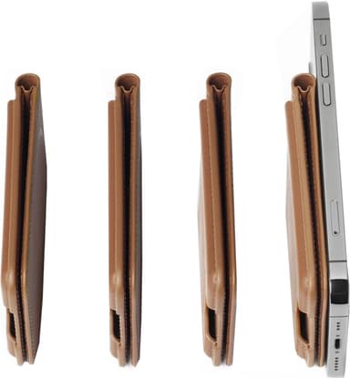 Mujjo MagSafe iPhone korttikotelo (vaaleanruskea)