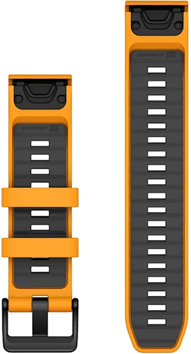 Garmin 22 mm QuickFit Silicone kelloranneke (oranssi/grafiitti)