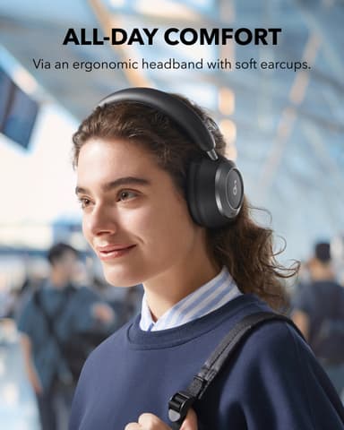 Soundcore Space One Pro langattomat around-ear kuulokkeet (musta)
