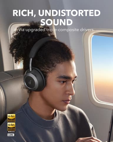 Soundcore Space One Pro langattomat around-ear kuulokkeet (musta)