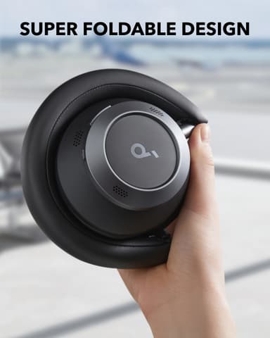 Soundcore Space One Pro langattomat around-ear kuulokkeet (musta)