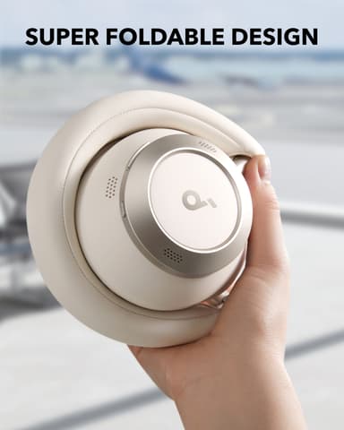 Soundcore Space One Pro langattomat around-ear kuulokkeet (valkoinen)