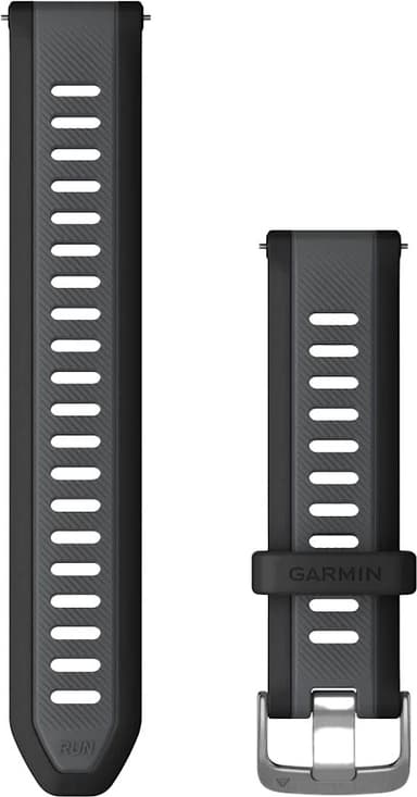 Garmin 20 mm QuickRelease Forerunner Silicone kelloranneke (musta)