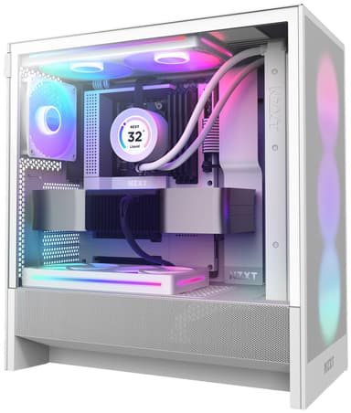 NZXT H5 Flow RGB 2024 PC-kotelo (valkoinen)
