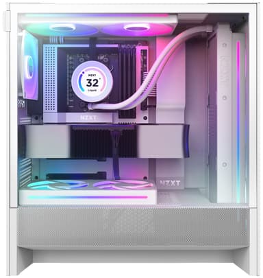 NZXT H5 Flow RGB 2024 PC-kotelo (valkoinen)